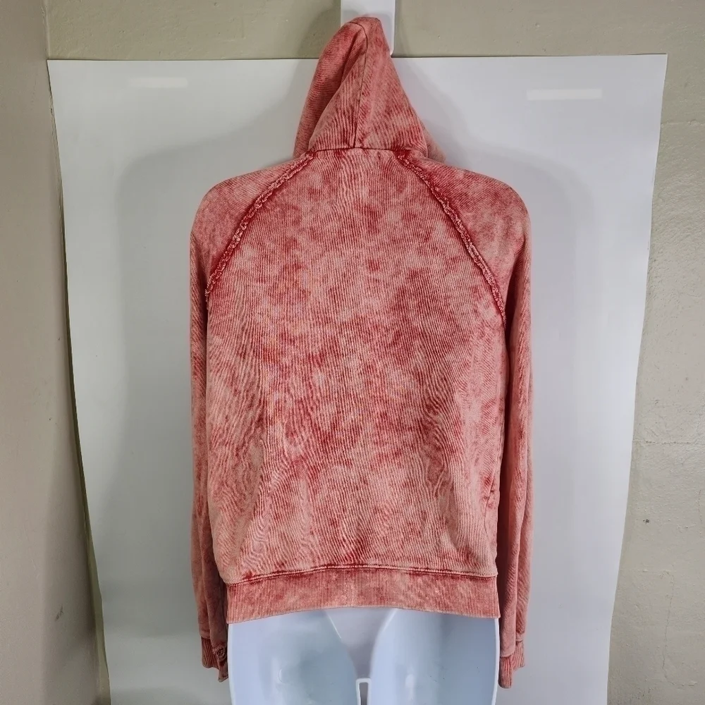Billabong Hoodie Women's Small Pink Embroidered Logo Drawstring Long Sleeve